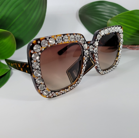 Accessories - Glamorous Square Rhinestone Sunglasses